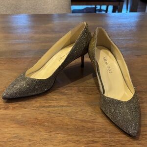 Sarah Flint Gunmetal Heels Sz 39 Sz 8.5